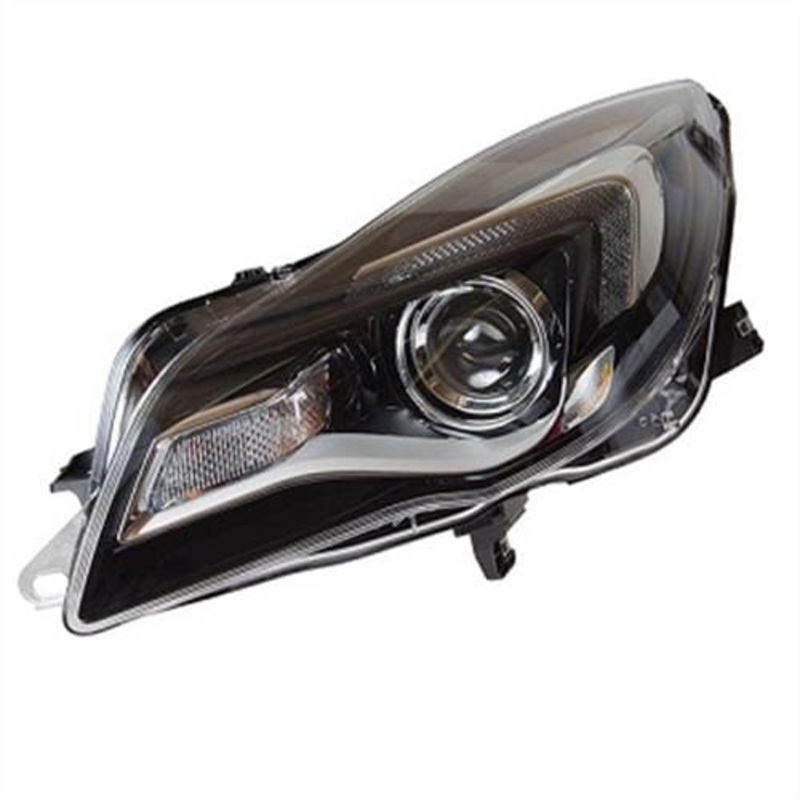 Vauxhall Insignia Saloon 2013-2014 Headlamp Halogen Type With LED Daytime Running Lamp Black Passenger Side L