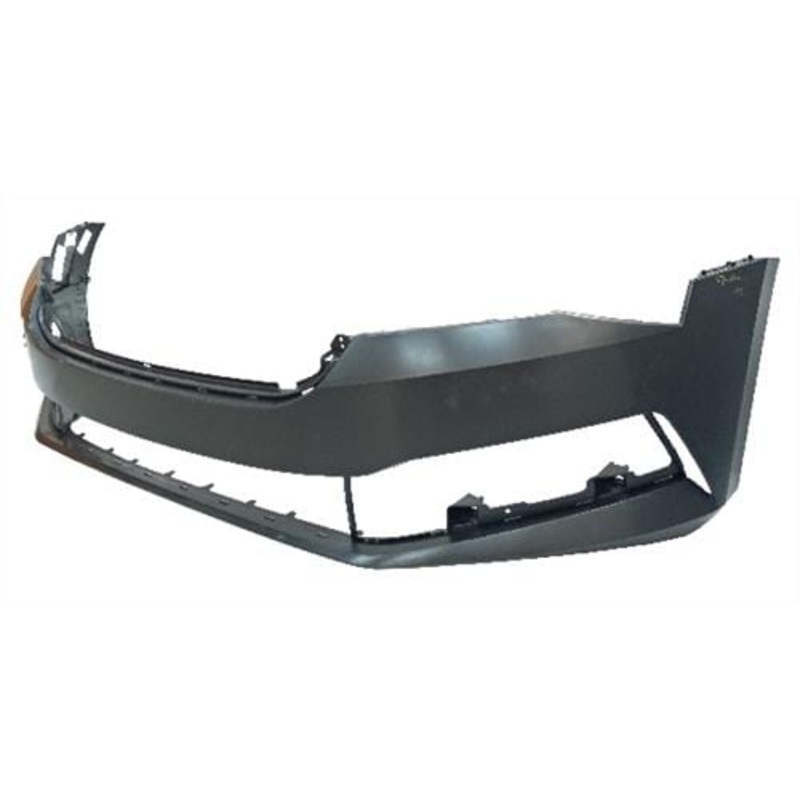 Skoda Superb Hatchback 2019- Front Bumper With Templates to Drill Wash Jet Holes Textured