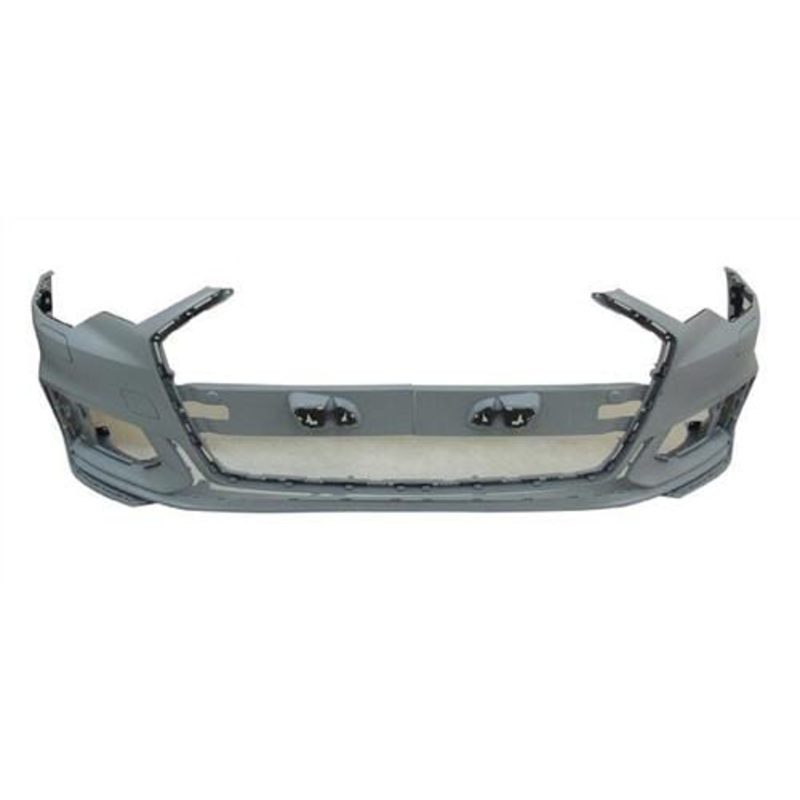 Audi A6 Saloon 2018- Front Bumper With Templates to Drill Sensor Holes and Park Assist Holes (S Line Models) Primed