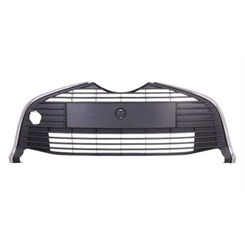 Toyota Yaris 5 Door Hatchback 2014-2017 Front Bumper Grille Centre Section With Chrome Trim Matt Black