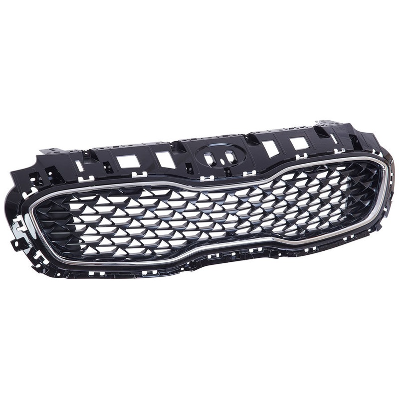 Kia Sportage Hatchback 2018-2022 Front Grille Matt Black With Chrome Frame (Standard Models)