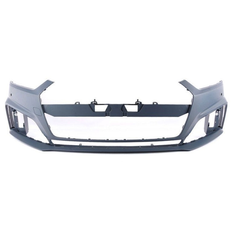 Audi A5 Coupe 2017-2020 Front Bumper No Wash Jet Holes With Sensor Holes (Fits S5 & S-Line Models) Primed