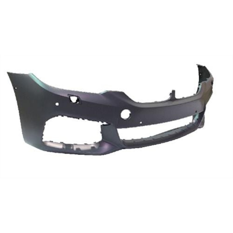 BMW 5 Series Saloon 2017-2020 Front Bumper With Wash Jet Holes With 6 Sensor Holes (M-Sport Models) – Primed