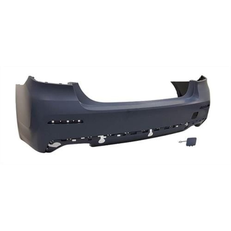 BMW 5 Series Saloon 2020-2023 Rear Bumper With Templates To Drill Sensor Holes And Park Assist Holes (Standard Models) – Primed