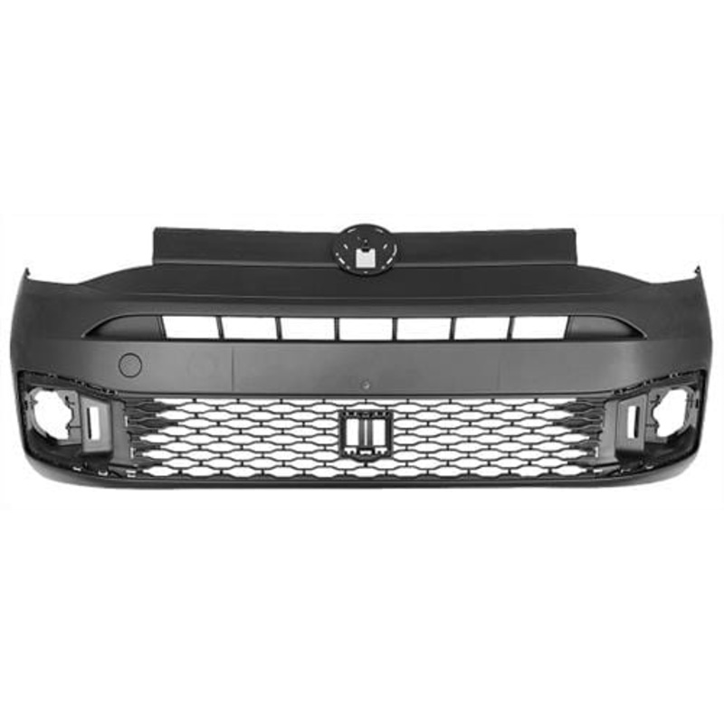 Volkswagen Caddy Van 2021- Front Bumper Templates To Drill Sensor Holes With Fog Lamp Holes – Textured