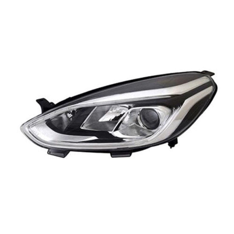 Ford Fiesta 3 Door Hatchback 2017-2022 Headlamp Halogen Type With LED Daytime Running Lamp Passenger Side L