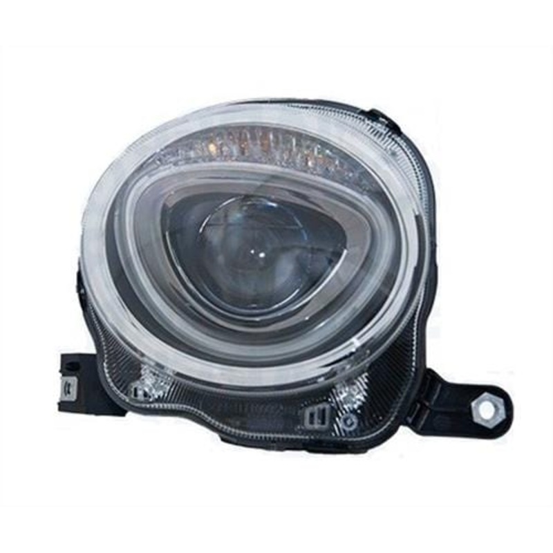 Fiat 500 Cabriolet 2015- Headlamp Upper Lamp Black Driver Side R