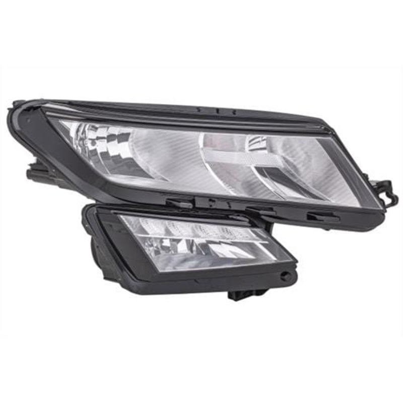 Skoda Kodiaq Estate 2017-2021 Headlamp Halogen With LED Daytime Running Lamp Driver Side R