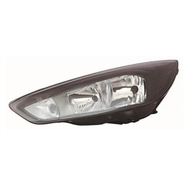 Ford Focus 5 Door Hatchback 2014-2018 Headlamp Halogen H7/H15 Bulb Type With Halogen Daytime Running Lamp Black Passenger Side L