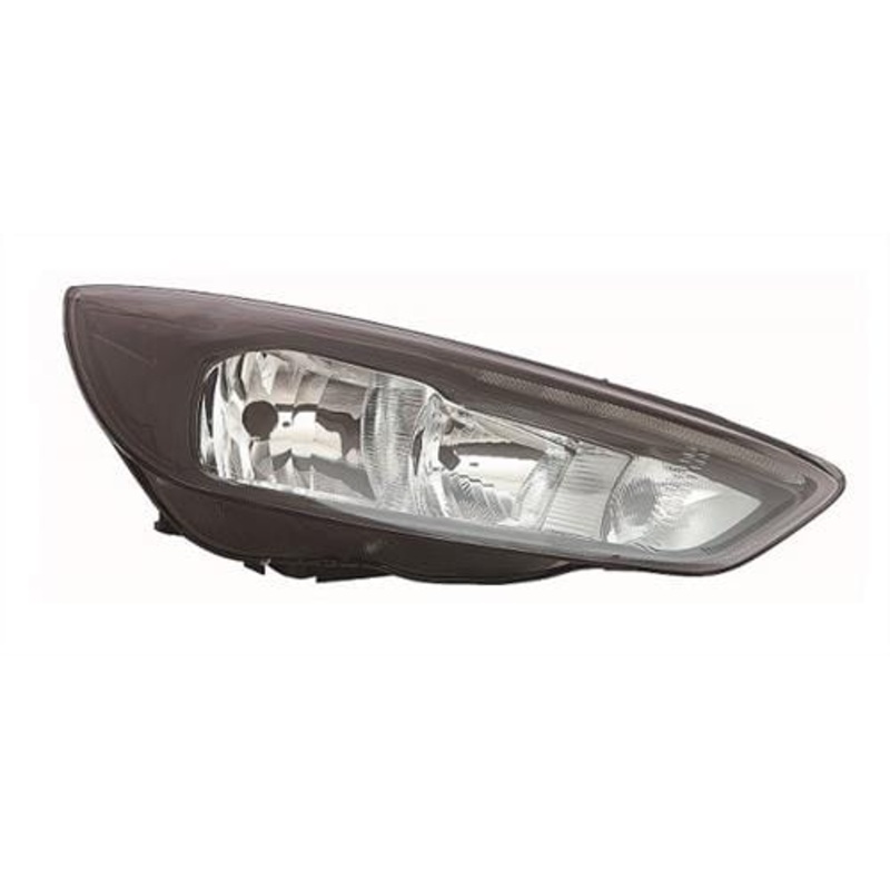 Ford Focus 5 Door Hatchback 2014-2018 Headlamp Halogen Type With LED Daytime Running Lamp Black Driver Side R
