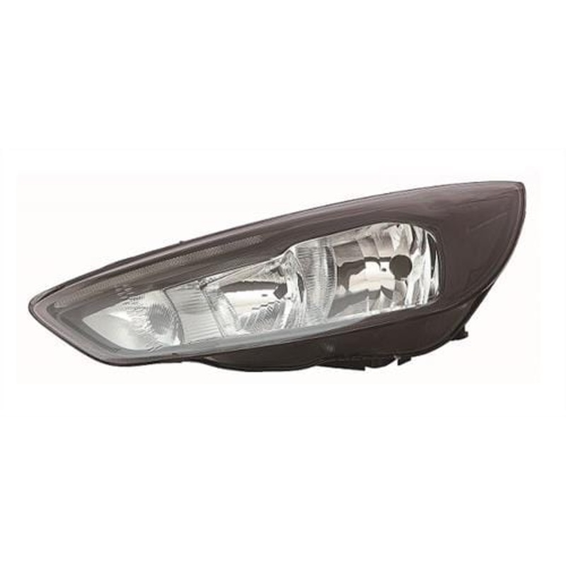 Ford Focus 5 Door Hatchback 2014-2018 Headlamp Halogen Type With LED Daytime Running Lamp Black Passenger Side L