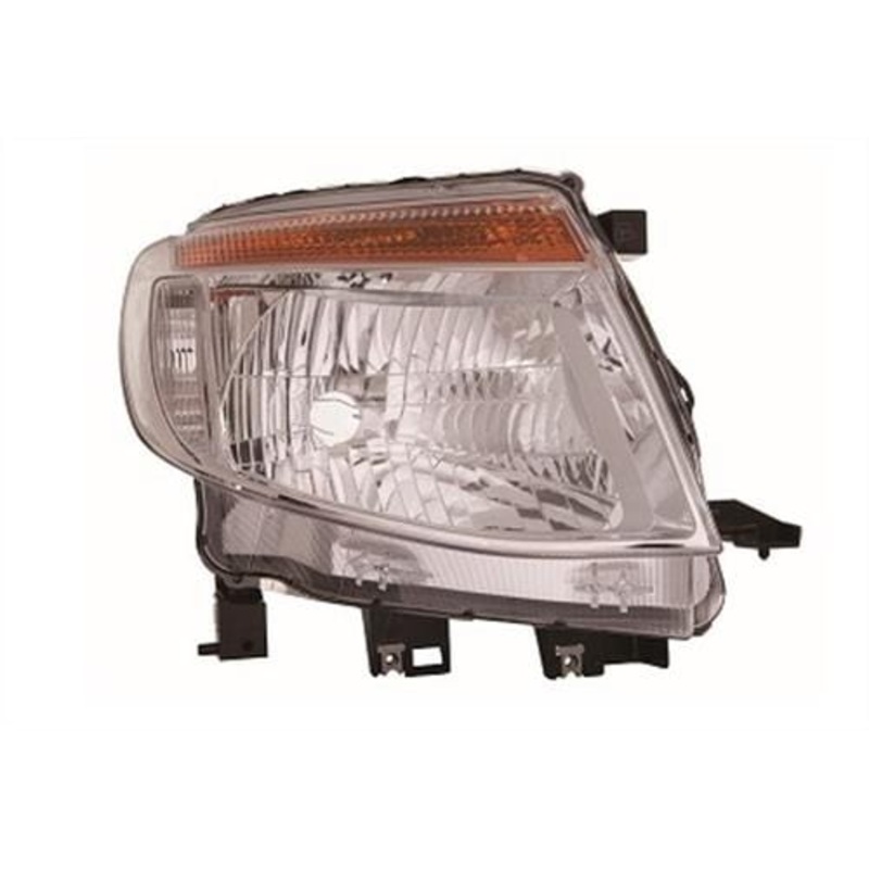 Ford Ranger Pickup 2012-2016 Headlamp With Amber Indicator Chrome Driver Side R