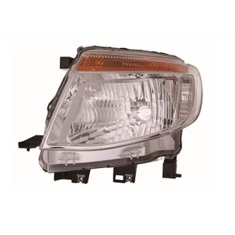 Ford Ranger Pickup 2012-2016 Headlamp With Amber Indicator Chrome Passenger Side L