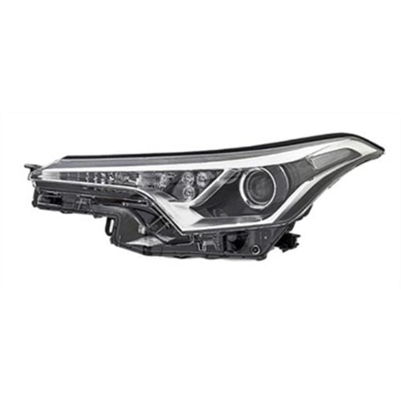 Toyota C-HR Hatchback 2016-2019 Headlamp With Projector Lamp With LED Daytime Running Lamp Black Inner Passenger Side L