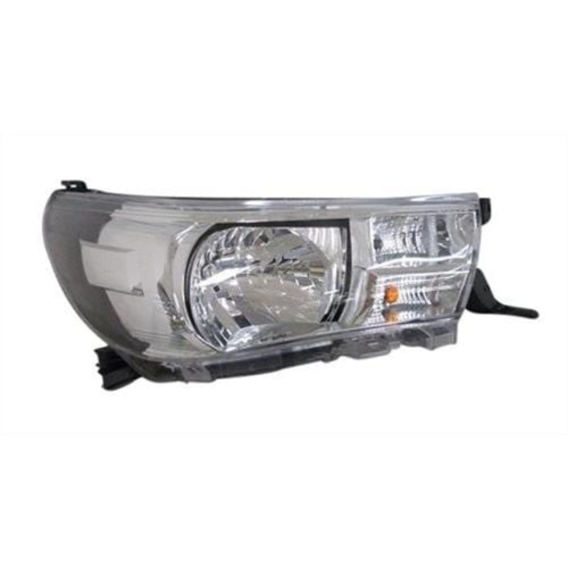Toyota Hilux Pickup 2016-2020 Headlamp With Halogen Daytime Running Lamp Chrome Driver Side R