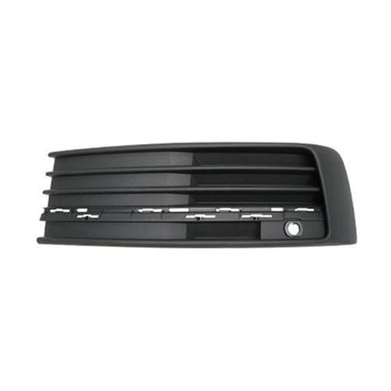 Volkswagen Transporter Van T6 2015-2020 Front Bumper Grille With Sensor Hole Upper Part Outer Section Grey Passenger Side L