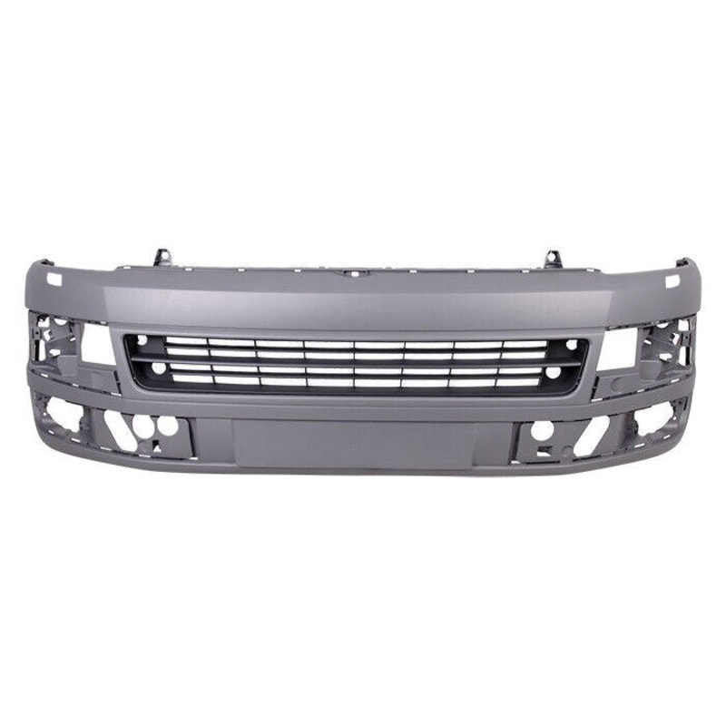 Volkswagen Transporter Van 2010-2015 Front Bumper With Wash Jet Holes With Sensor Holes Smooth Primed