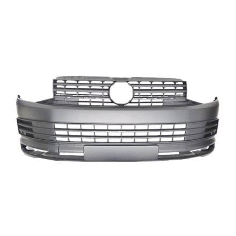 Volkswagen Transporter Van T6 2015-2020 Front Bumper With Sensor Holes Textured