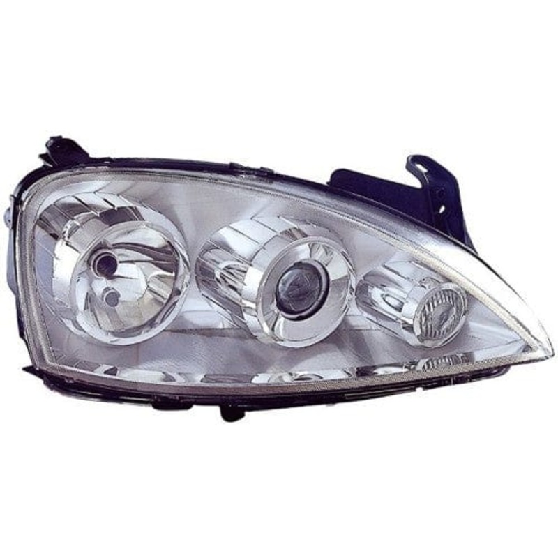 Vauxhall Corsa 3 Door Hatchback 2003-2006 Headlamp Halogen Projector Type With Twin Reflector Driver Side R