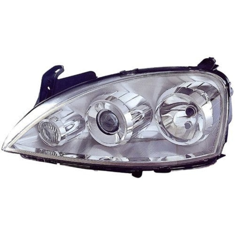 Vauxhall Corsa 3 Door Hatchback 2003-2006 Headlamp Halogen Projector Type With Twin Reflector Passenger Side L