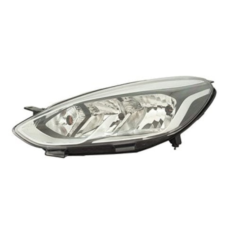 Ford Fiesta 3 Door Hatchback 2017-2022 Headlamp Halogen Type With Halogen Daytime Running Lamp Passenger Side L