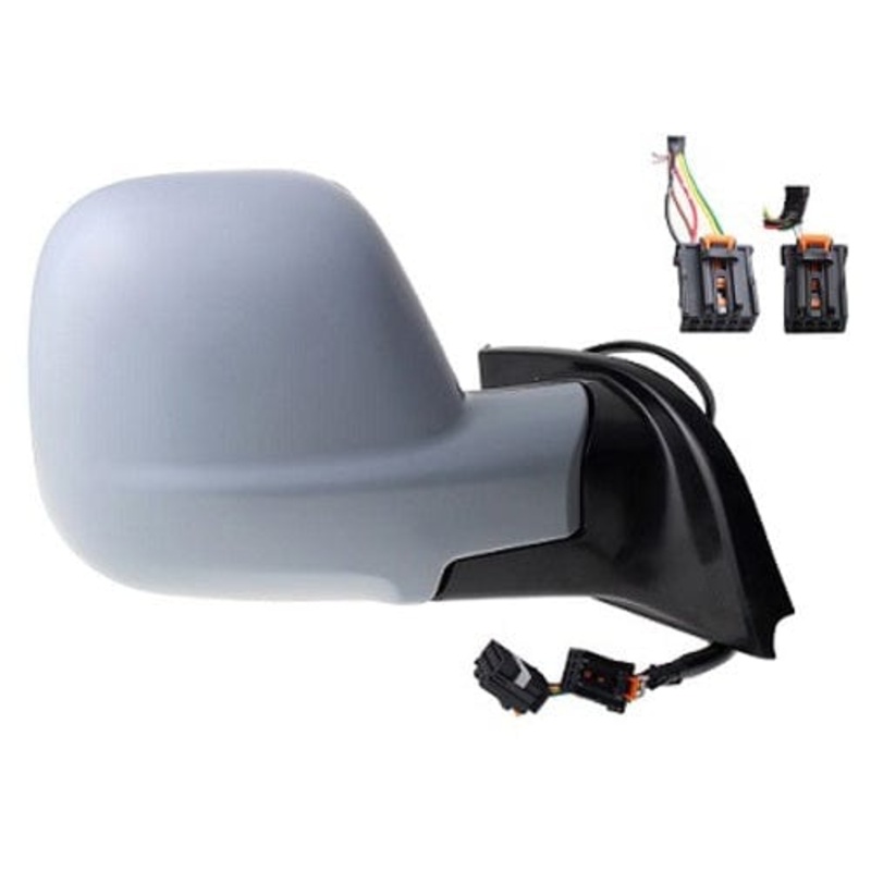Vauxhall Combo Van 2018-2024 Door Mirror Electric Heated Power Fold No Blind Spot Assist Primed Cover Passenger Side L