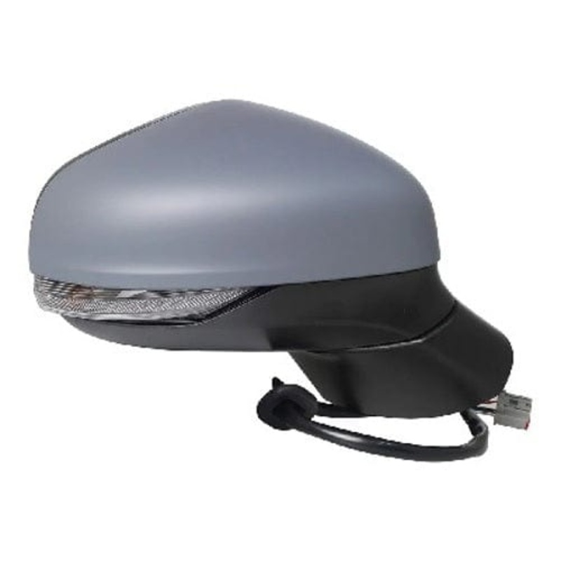 Ford Fiesta 5 Door Hatchback 2022-2024 Door Mirror Electric Heated Power Fold No Blind Spot Assist Primed Cover Driver Side R