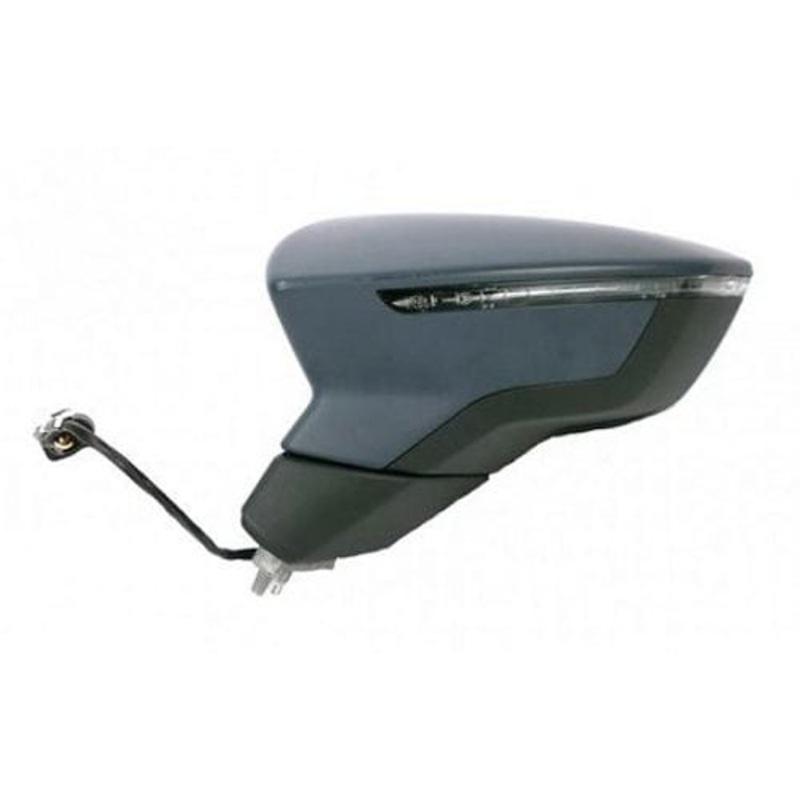 Seat Leon 3 Door Hatchback 2013-2017 Door Mirror Electric Heated Power Fold Primed Cover Passenger Side L