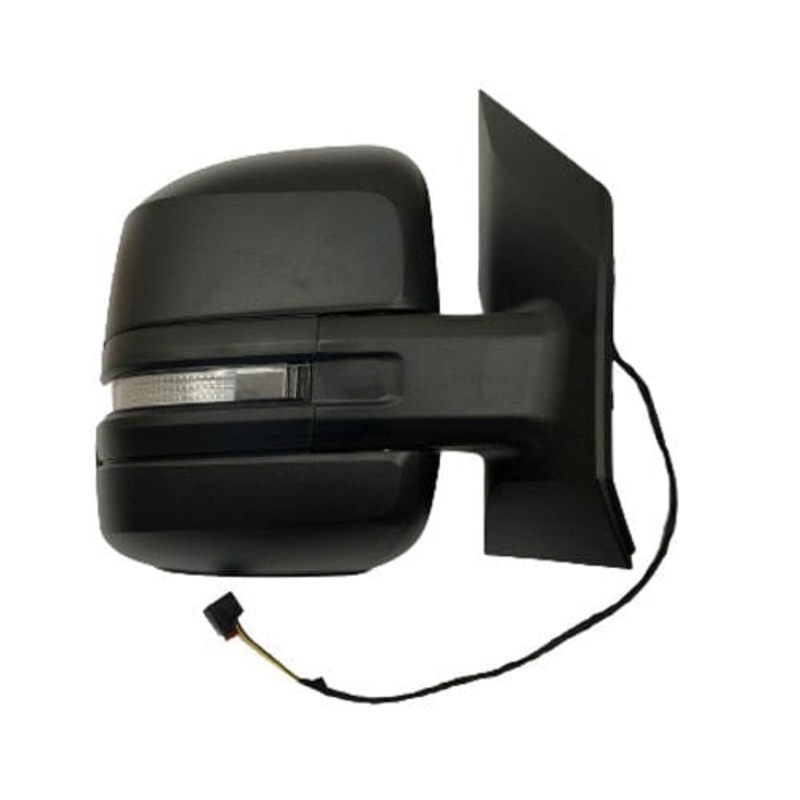 Man TGE Van 2018- Door Mirror Manual Not Heated Short Arm With LED Indicator Black Cover Driver Side R