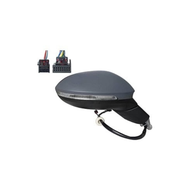 Volkswagen Golf 5 Door Hatchback 2020-2024 Door Mirror Electric Heated Power Fold With Memory Primed Cover Driver Side R