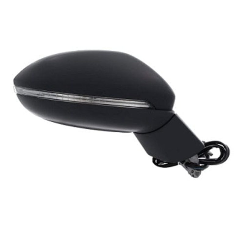 Volkswagen Golf SV Hatchback 2014-2017 Door Mirror Electric Heated Manual Fold With Blind Spot Indicator Primed Cover Driver Side R