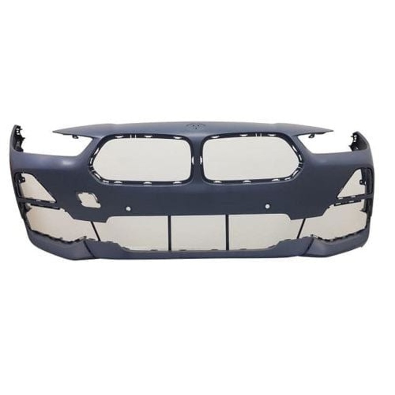 BMW X2 Estate 2018-2023 Front Bumper No Wash Jets No Sensor Holes (With Template To Drill Park Assist) – Primed