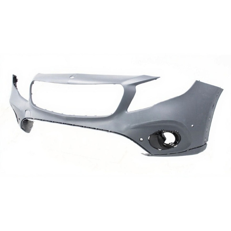 Mercedes GLA Hatchback 2017-2020 Front Bumper With Sensor Holes With Park Assist Holes With Camera Hole (Fits SE & Sport Models Only) Primed