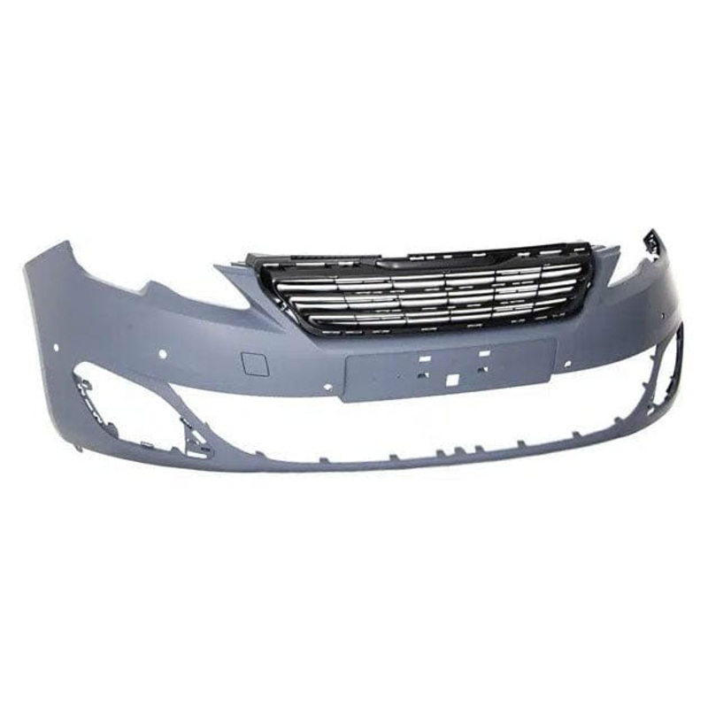 Peugeot 308 5 Door Hatchback 2014-2017 Front Bumper No Wash Jets With Sensor Holes With Park Assist Holes (With Template To Drill Wash) Allure and GT Models Only – Primed