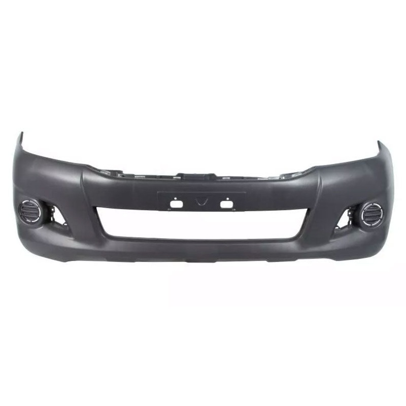 Toyota Hilux Pickup 2012-2016 Front Bumper No Wash Jets No Lamp Holes With Wheel Arch Extension Holes (With Template To Drill Lamp Holes) – Needs Priming