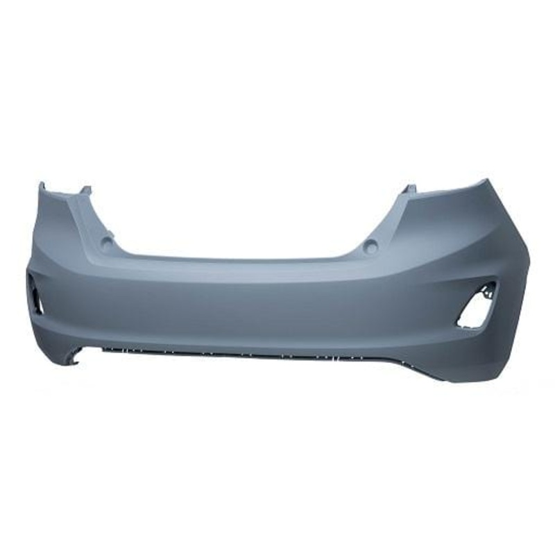 Ford Fiesta 3 Door Hatchback 2017-2022 MK8 Rear Bumper No Sensor Holes With Template to Drill Sensors (Not ST or ST-Line or Active Models) Primed
