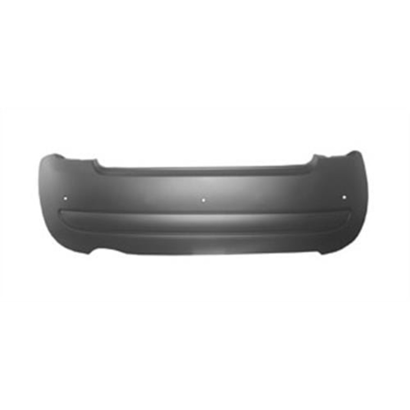 Fiat 500 Hatchback 2008-2015 Rear Bumper With 3 Sensor Holes (Not S or Abarth Models) Primed