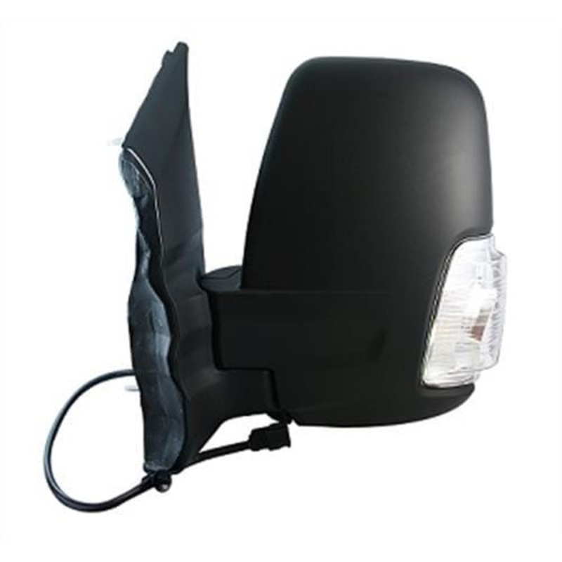 Ford Transit Van 2014-2019 MK8 Door Mirror Electric Heated Manual Fold Type With Black Cover (Clear Indicator) Passenger Side L
