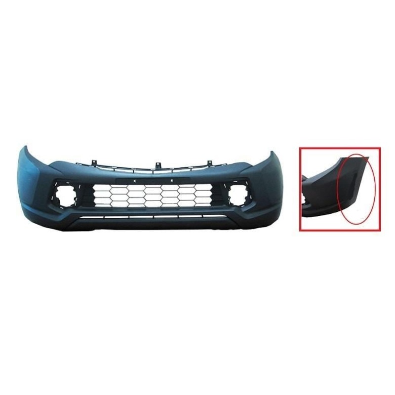 Mitsubishi L200 Pickup 2015-2019 Front Bumper No Wash Jet Holes – No Wing Extension Holes – Needs Priming