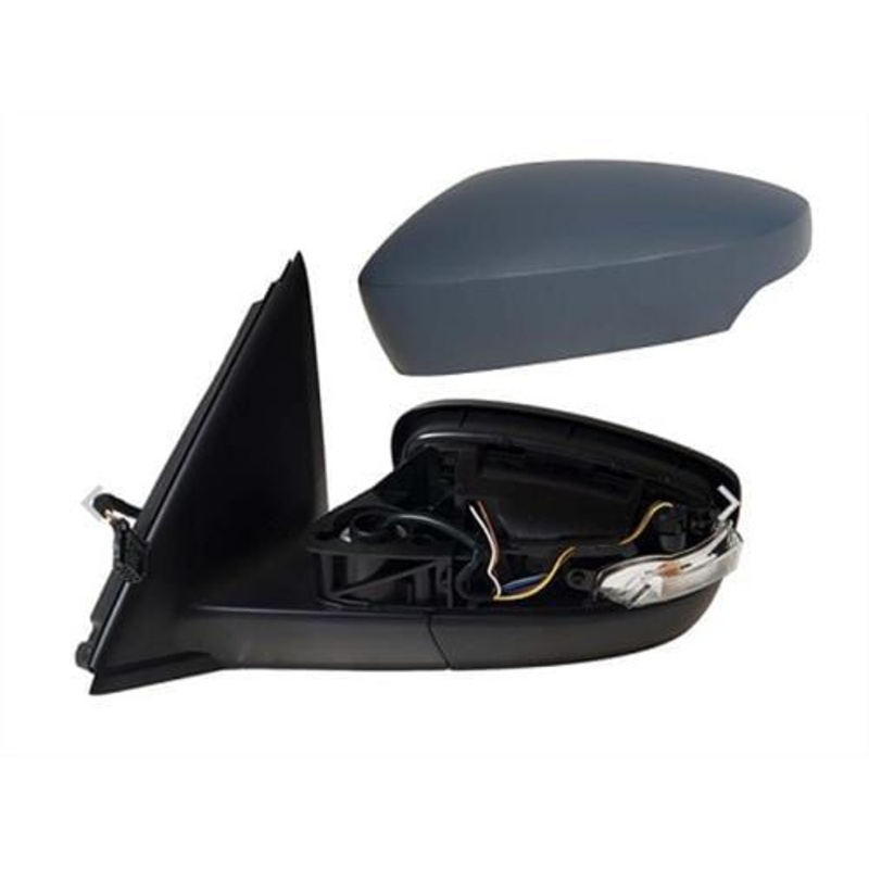 Skoda Fabia Hatchback 2015-2018 Door Mirror Electric Heated Manual Fold Type With Primed Cover Passenger Side L
