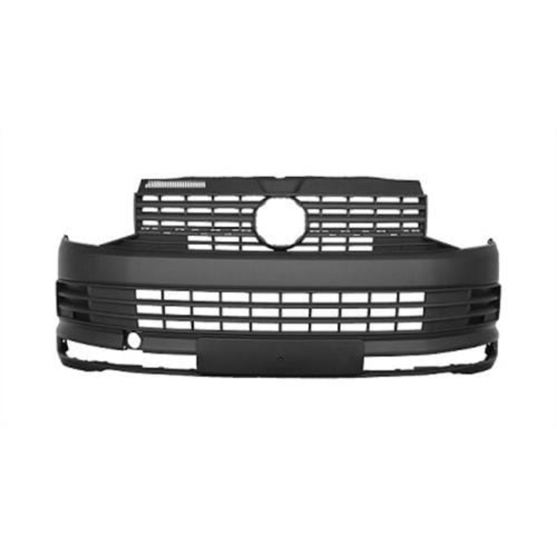 Volkswagen Transporter Van T6 2015-2020 Front Bumper No Sensor Holes Textured
