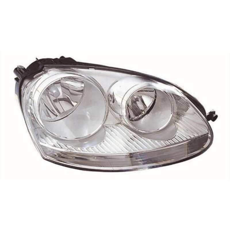 Volkswagen Jetta Saloon 2006-2010 Headlamp Halogen Chrome Type Driver Side R