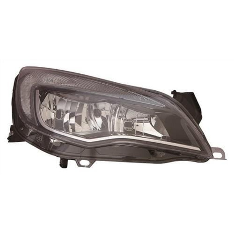 Vauxhall Astra 5 Door Hatchback 2012-2015 Headlamp Halogen Type – No LED DRL – With Chrome Strip – Black Driver Side R