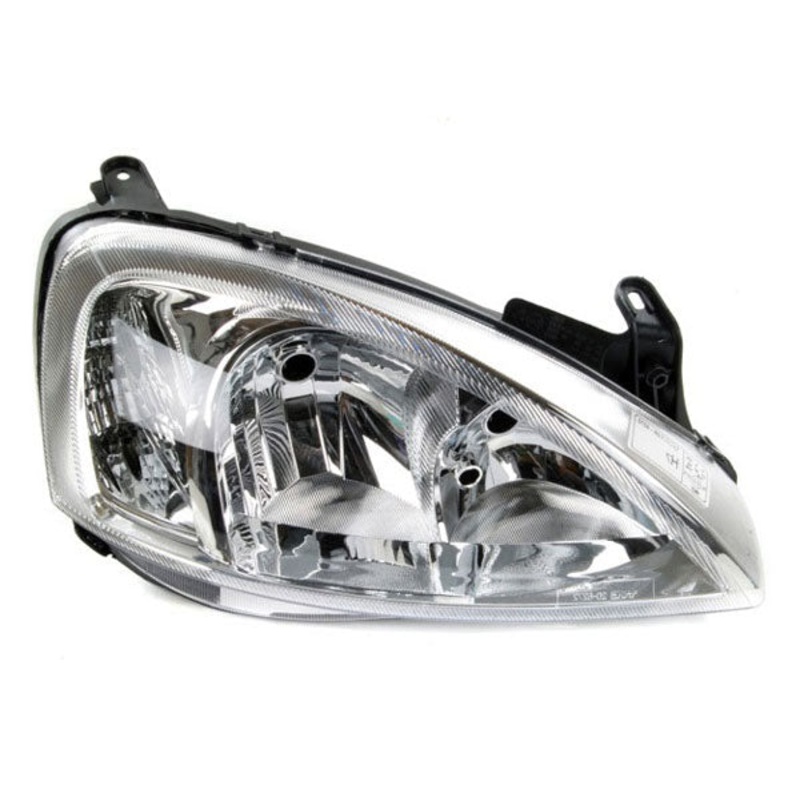 Vauxhall Corsa C 3 Door Hatchback 2001-2003 Headlamp Chrome Type With Clear Lens Over Indicator Driver Side R