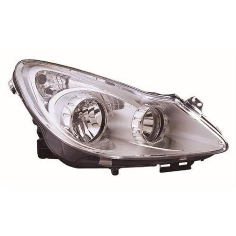 Vauxhall Corsa D 3 Door Hatchback 2006-2011 Headlamp Chrome Type (Not Adaptive Lighting) Driver Side R