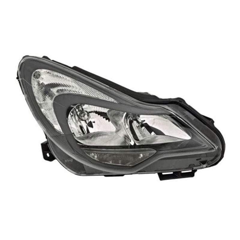 Vauxhall Corsa D 3 Door Hatchback 2011-2014 Headlamp Black Type (Not Adaptive Lighting) Driver Side R