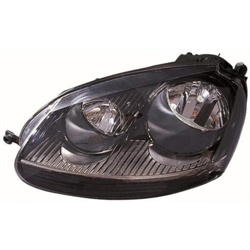 Volkswagen Golf 3 Door Hatchback MK5 2004-2008 Headlamp Halogen Black Type (GTi Models) Passenger Side L