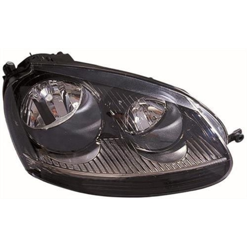 Volkswagen Golf 5 Door Hatchback 2004-2008 Headlamp Halogen Black Type (GTi Models) Driver Side R