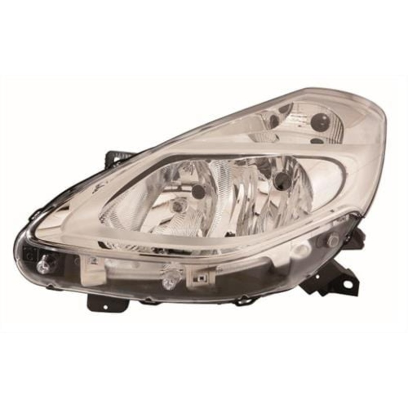 Renault Clio 3 Door Hatchback 2009-2012 Headlamp Halogen Chrome Type (Not Cornering Type) Passenger Side L