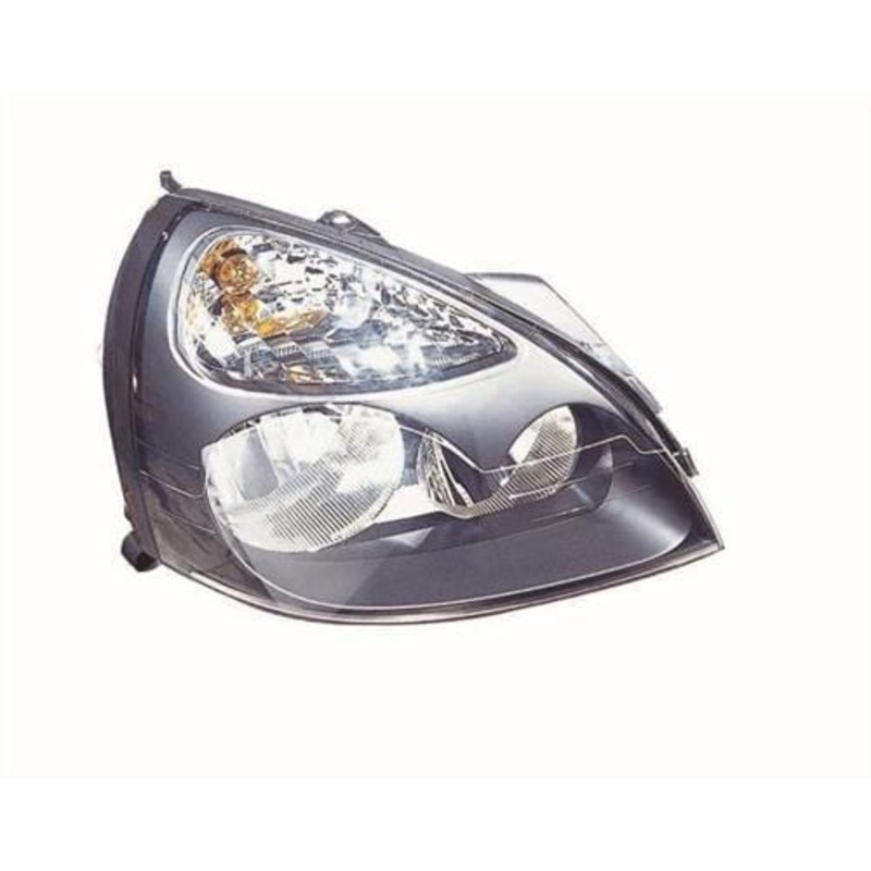 Renault Clio 5 Door Hatchback 2001-2005 Headlamp Halogen Black Type Driver Side R